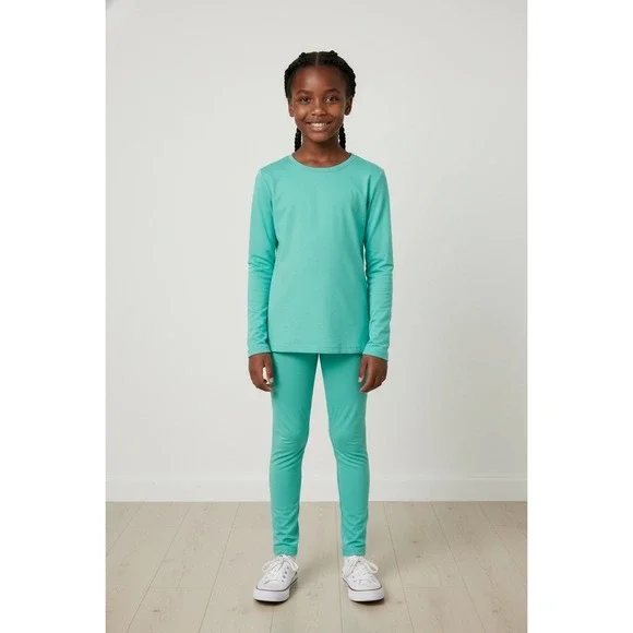 Max Olivia Kids Girls Mint Green Pajama Sleepwear Set Long Sleeve, Size S, NWT - Picture 6 of 11